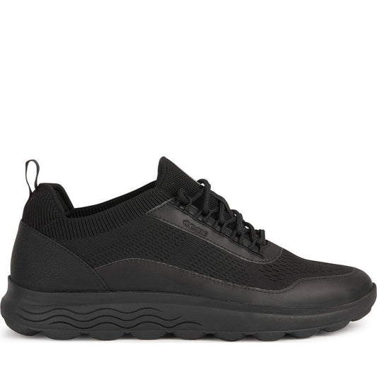 Geox mens black spherica sneakers | Vilbury London