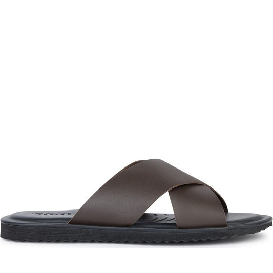 Geox mens coffee erice sandals | Vilbury London