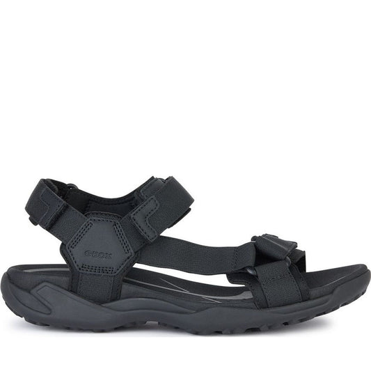 Geox mens black terreno grip sandals | Vilbury London