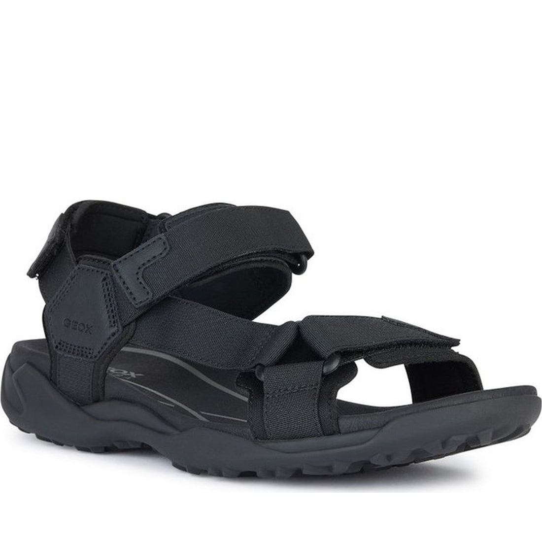 Geox mens black terreno grip sandals | Vilbury London