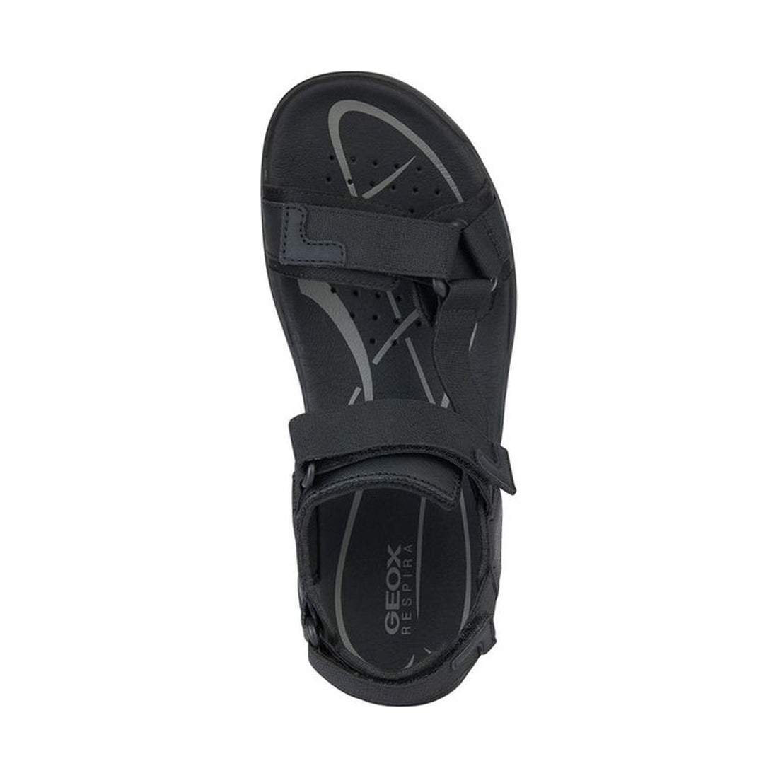 Geox mens black terreno grip sandals | Vilbury London