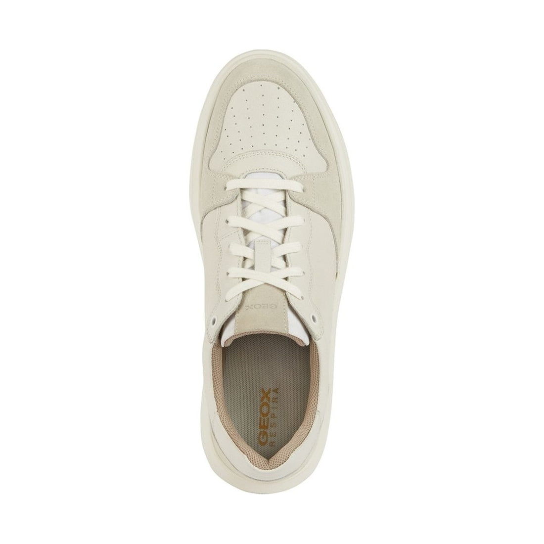 Geox mens white deiven sneakers | Vilbury London