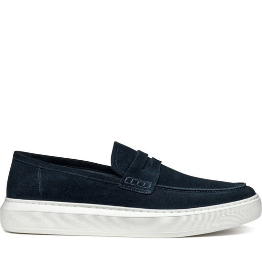 Geox mens navy deiven moccasins | Vilbury London