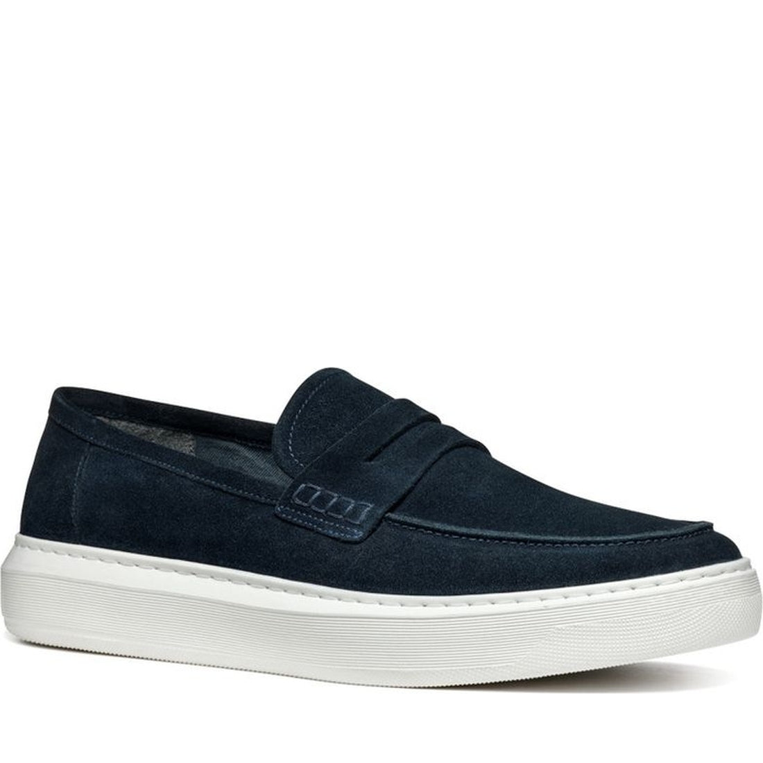 Geox mens navy deiven moccasins | Vilbury London