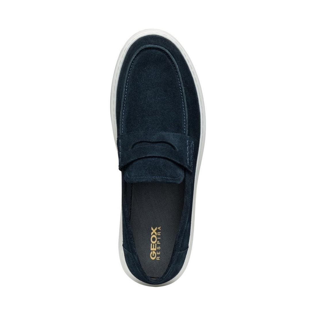 Geox mens navy deiven moccasins | Vilbury London