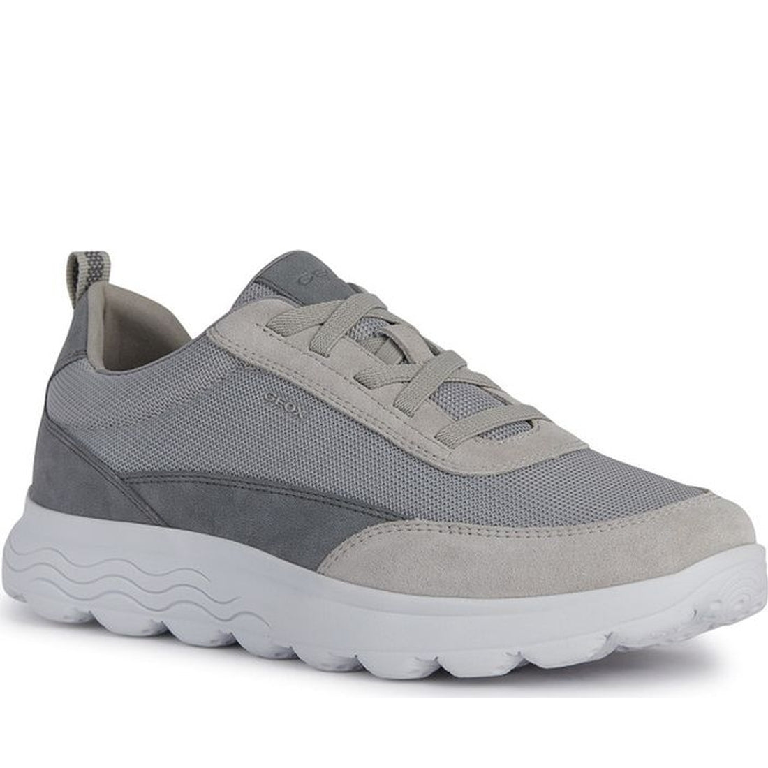 Geox mens light grey spherica sneakers | Vilbury London