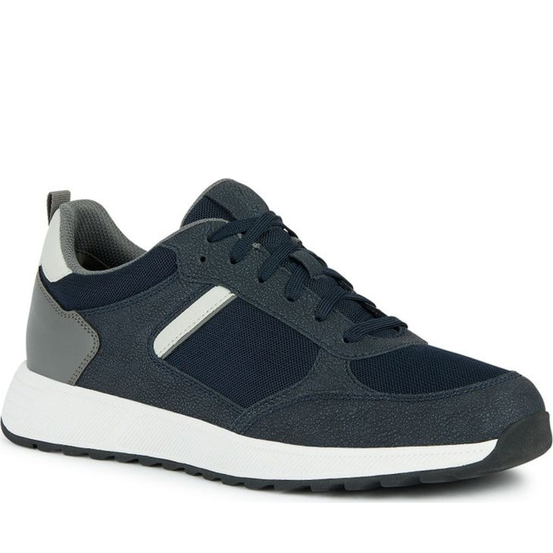 Geox mens navy, dk grey molveno sneakers | Vilbury London