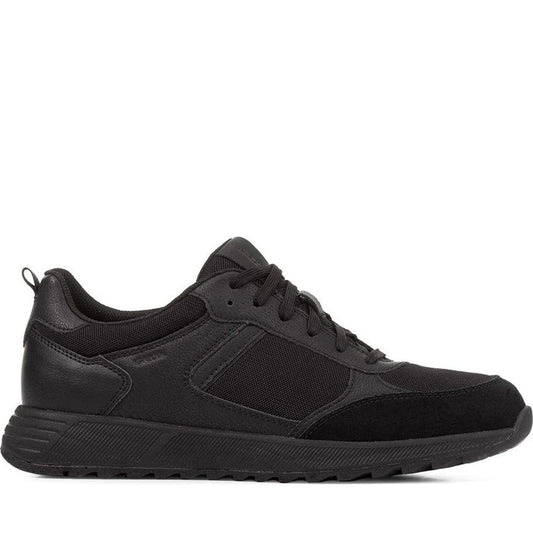 Geox mens black molveno sneakers | Vilbury London