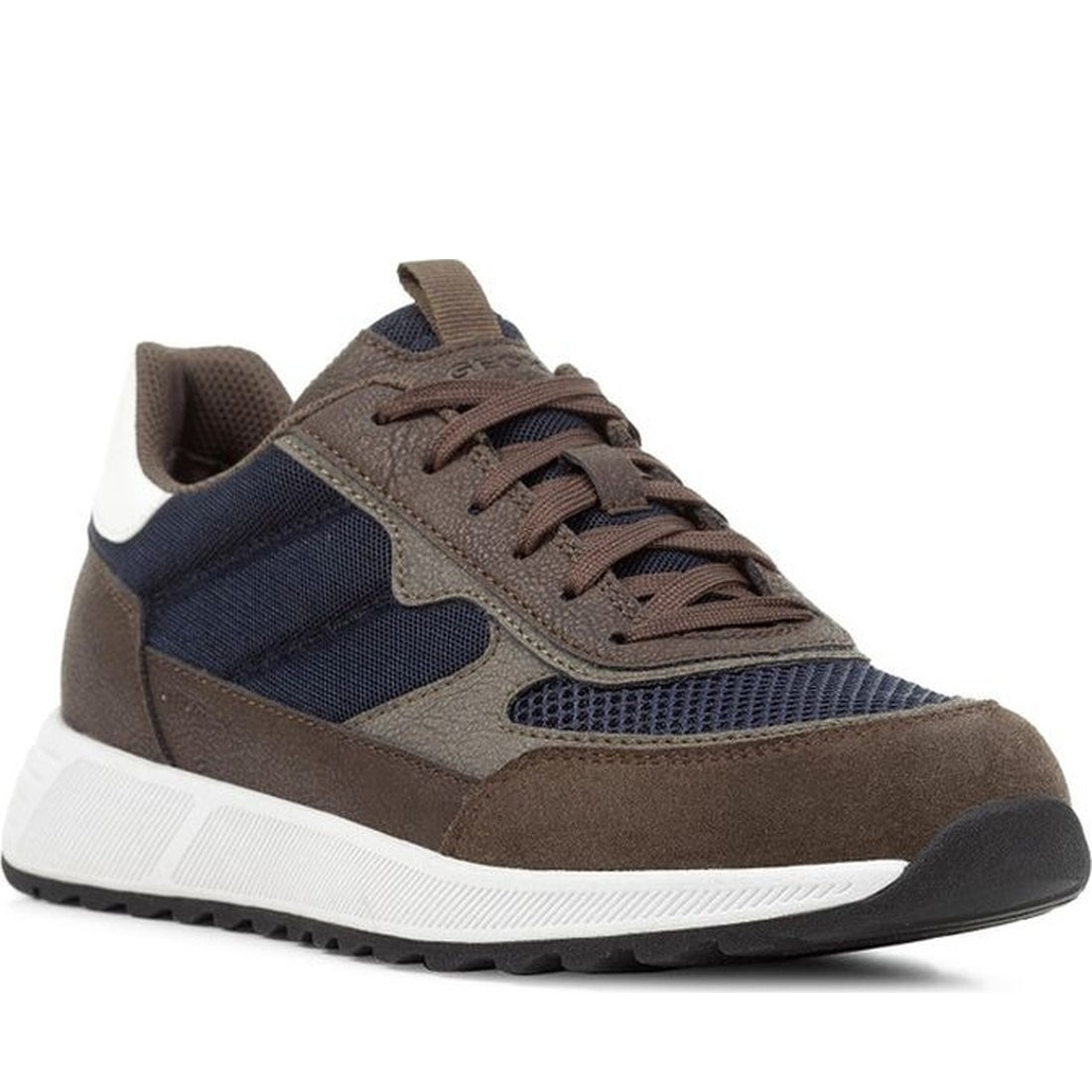 Geox mens dk olive, navy molveno sneakers | Vilbury London