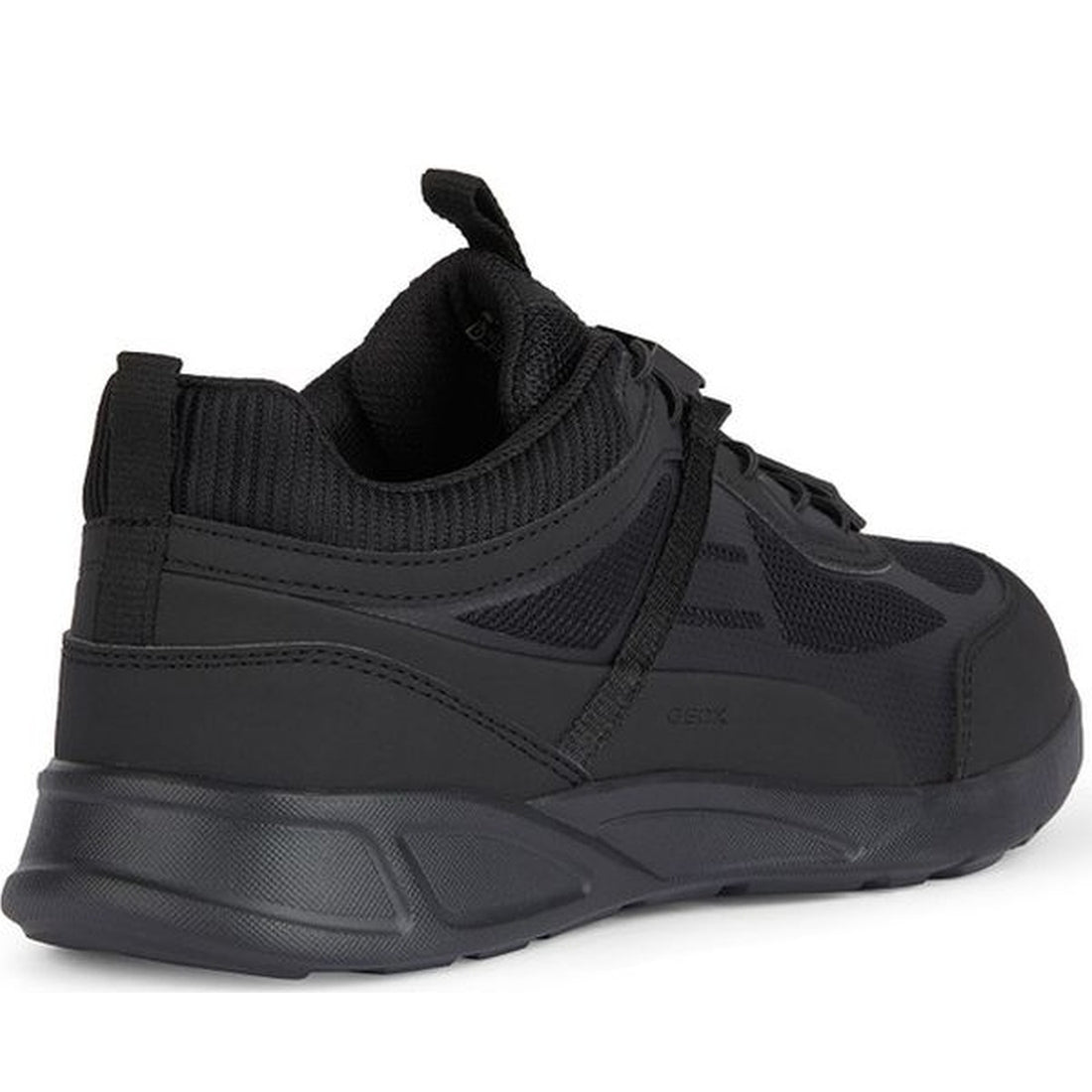 Geox mens black sanzio sneakers | Vilbury London