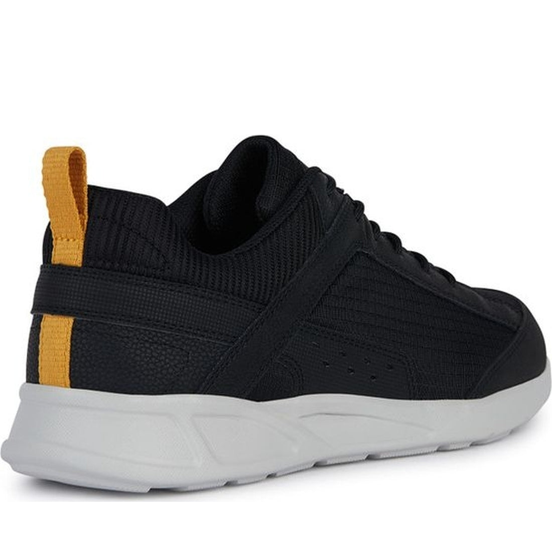 Geox mens black sanzio sneakers | Vilbury London