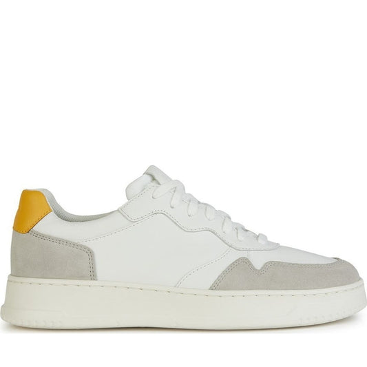 Geox mens white, grey arvier sneakers | Vilbury London