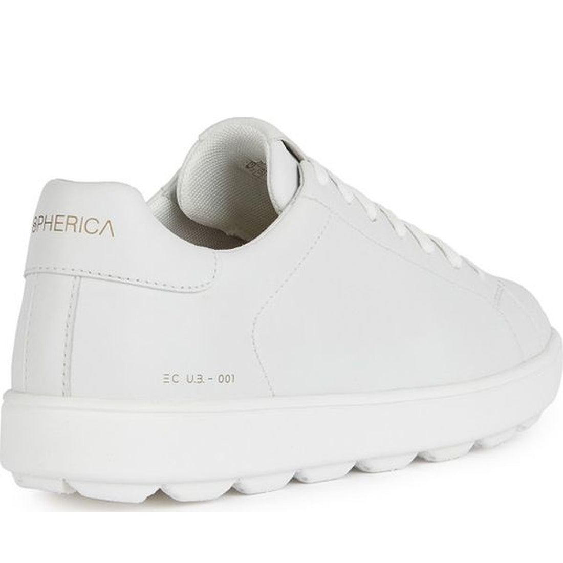 Geox mens white spherica ecub-1 sneakers | Vilbury London