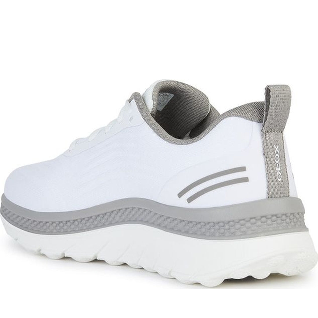 Geox mens white spherica actif sneakers | Vilbury London