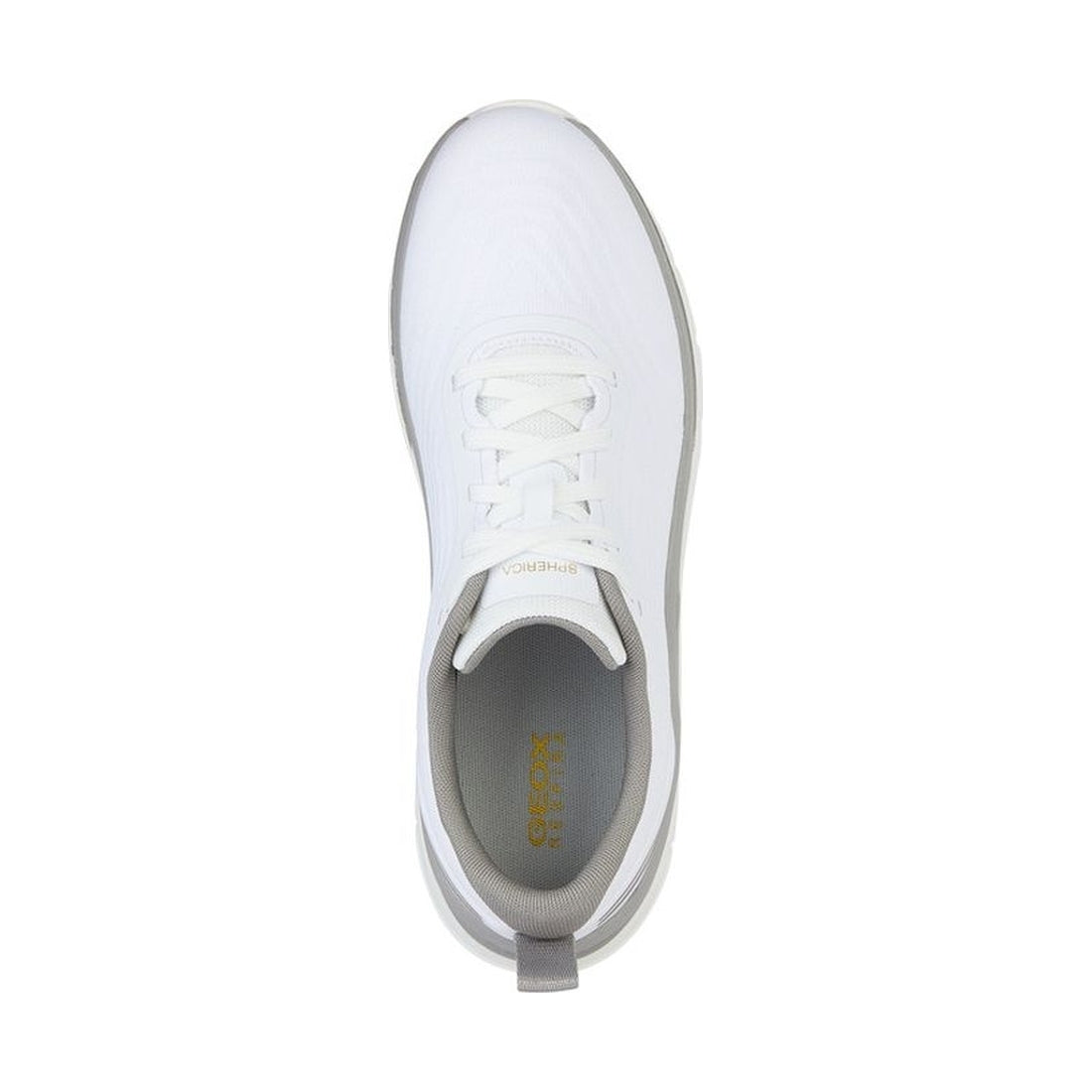 Geox mens white spherica actif sneakers | Vilbury London