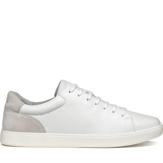 Geox mens white avola sneakers | Vilbury London