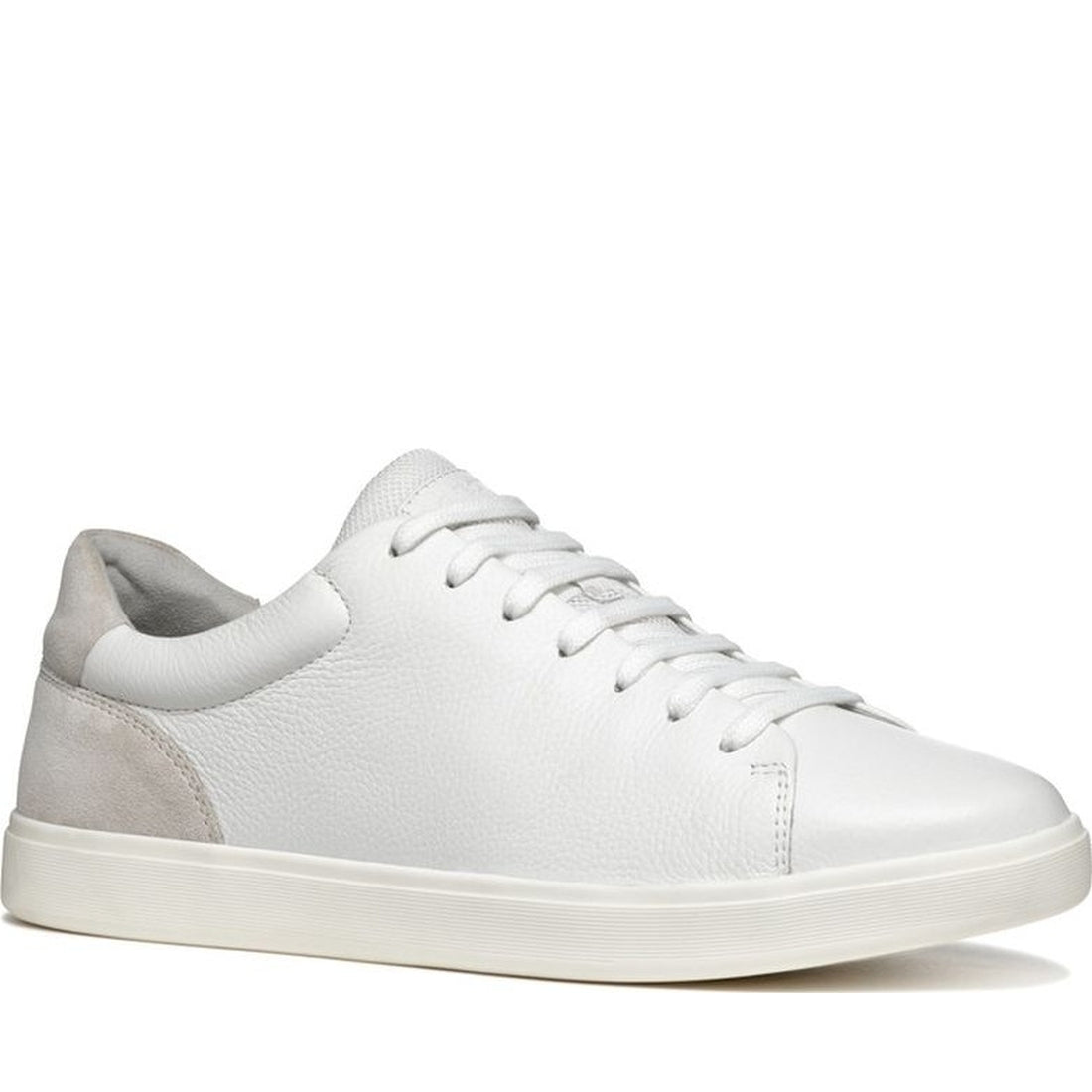 Geox mens white avola sneakers | Vilbury London