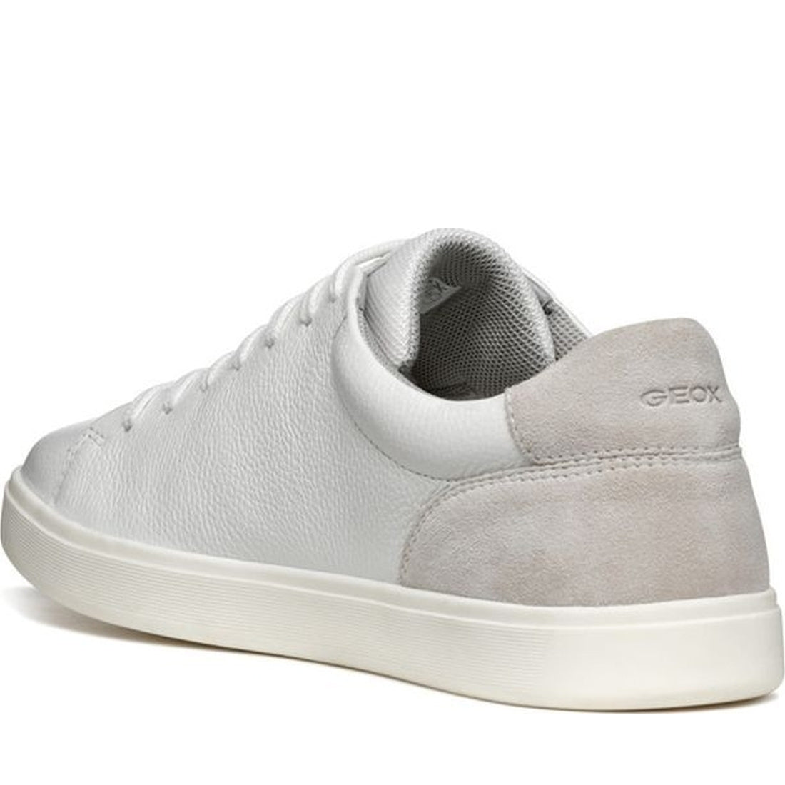 Geox mens white avola sneakers | Vilbury London