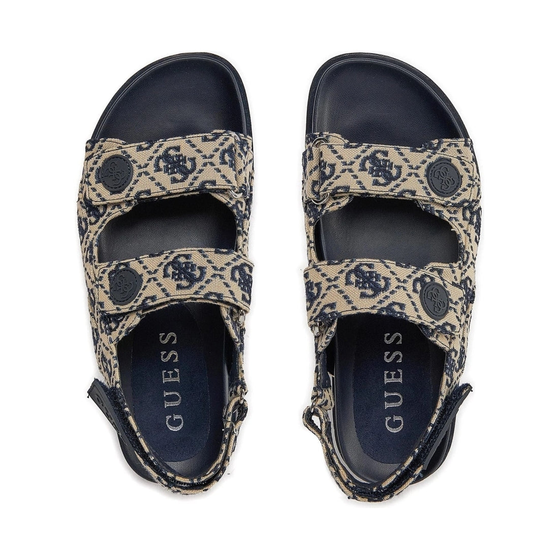 Guess womens blue fadey sandals | Vilbury London