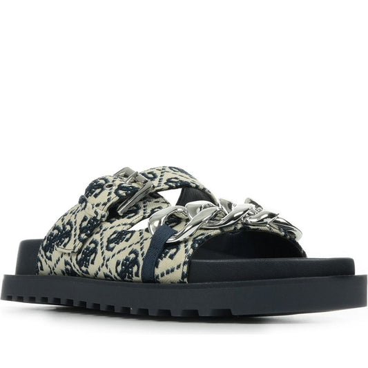 Guess womens blue fatema3 sandals | Vilbury London