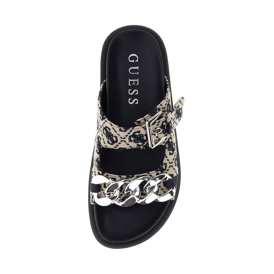 Guess womens blue fatema3 sandals | Vilbury London