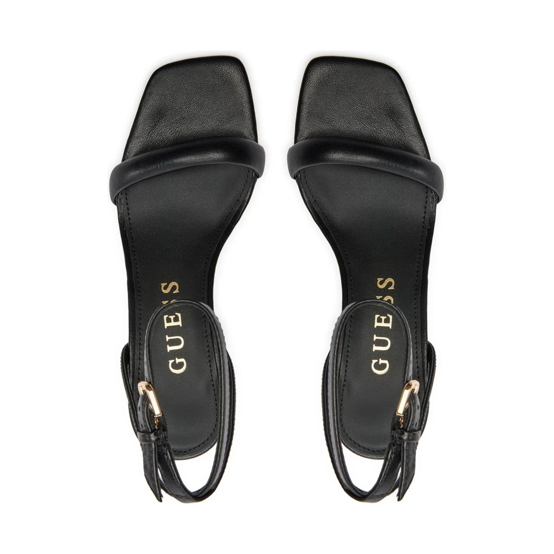 Guess womens black gelectra sandals | Vilbury London