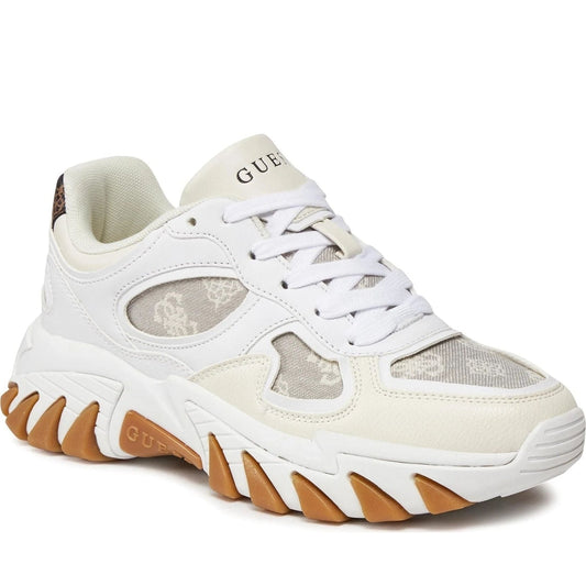 Guess womens taupe norina sneakers | Vilbury London