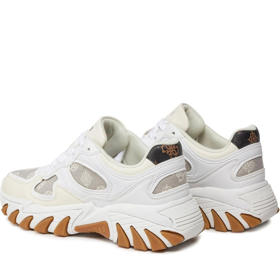 Guess womens taupe norina sneakers | Vilbury London