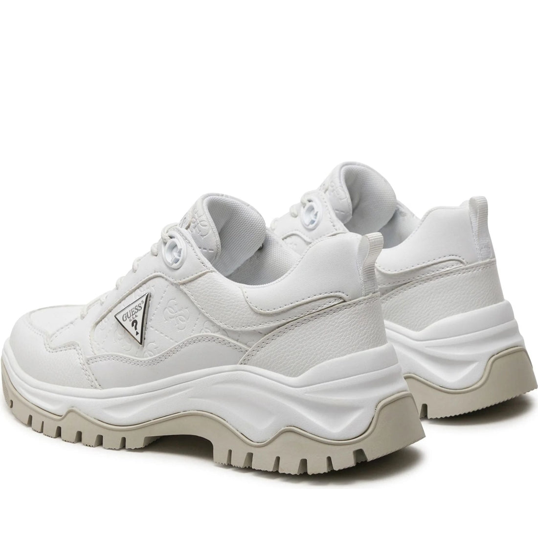 Guess womens white zaylin sneakers | Vilbury London