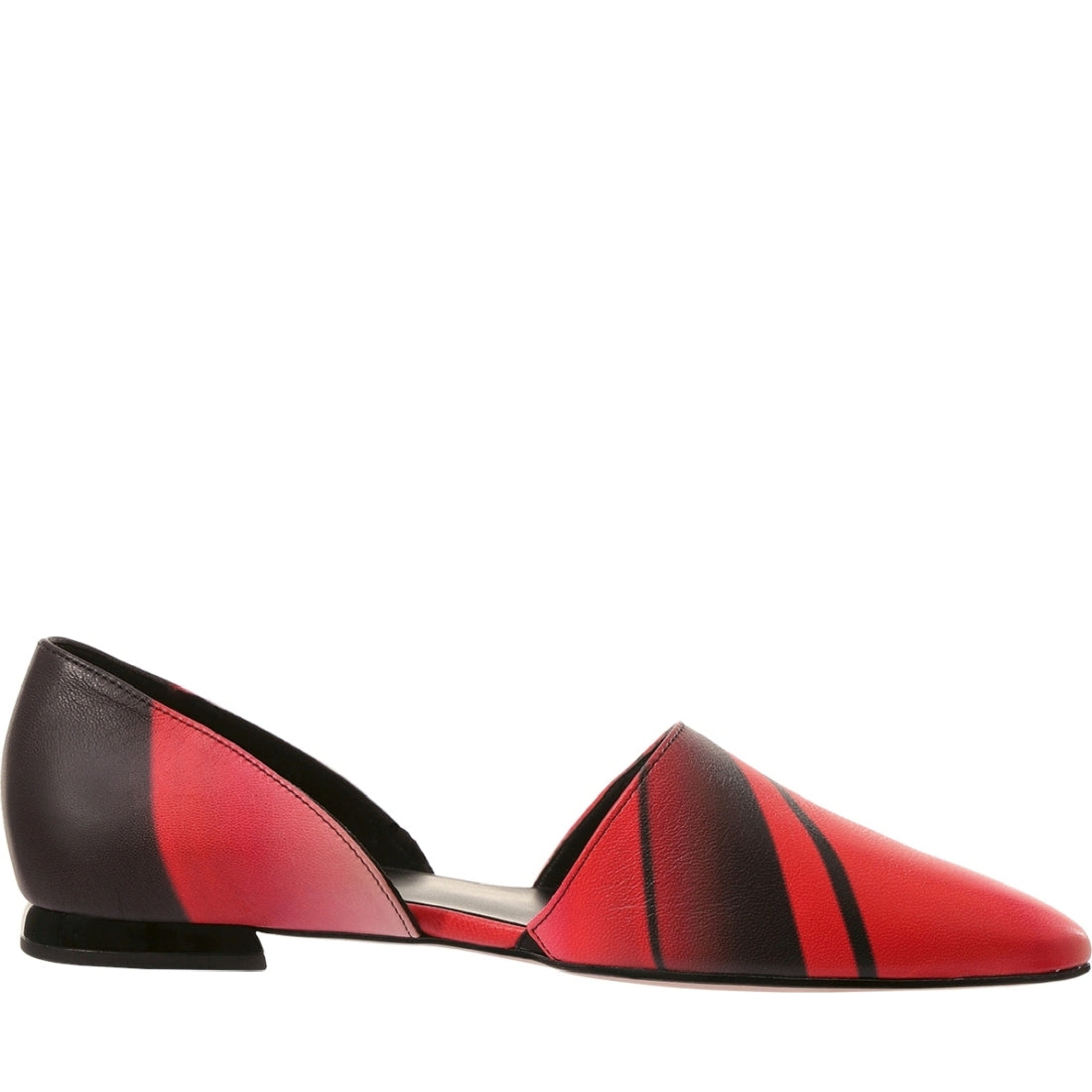 Hogl womens red, multi eve ballerinas | Vilbury London