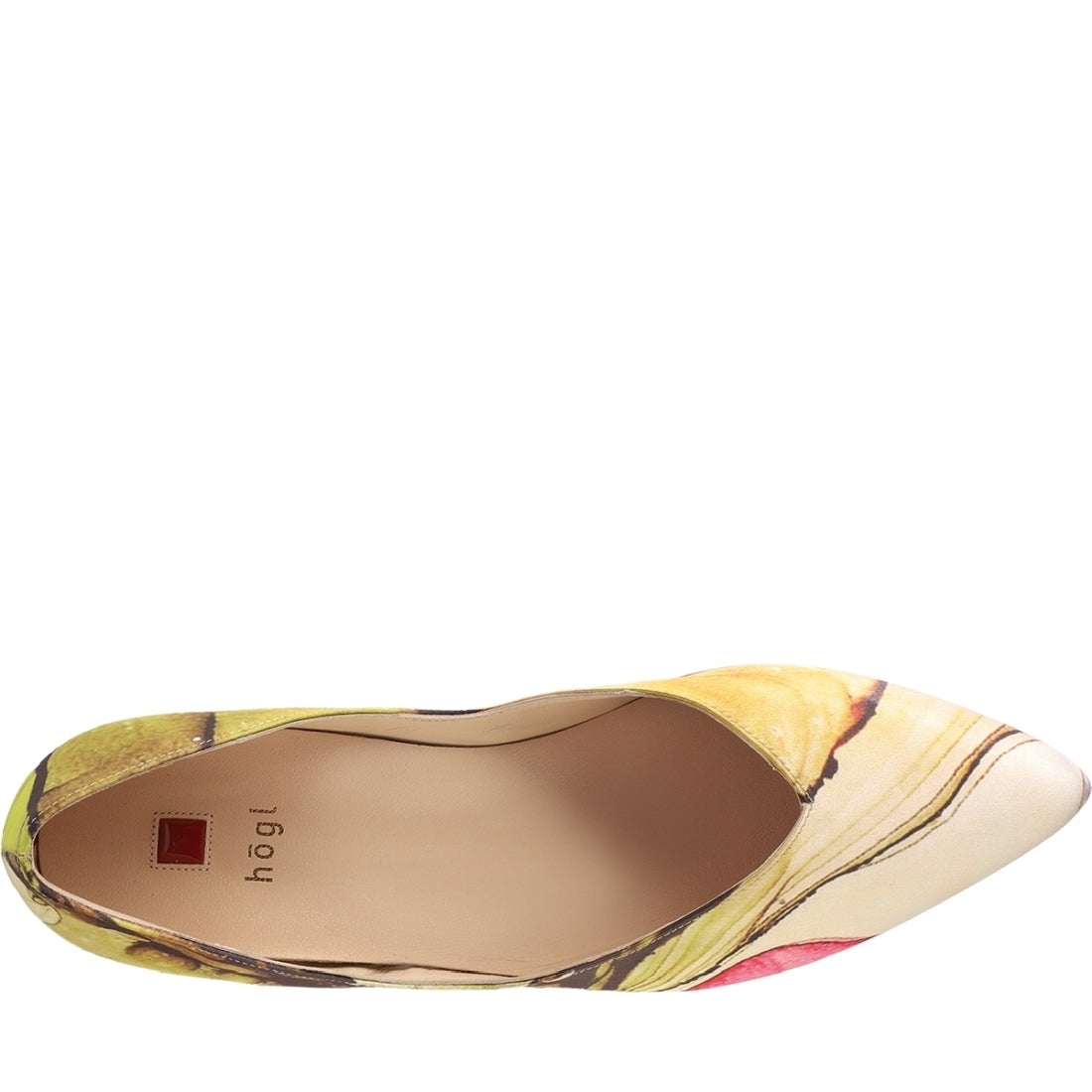 Hogl womens red, multi basic ballerinas | Vilbury London