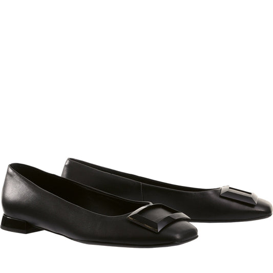 Hogl womens schwarz coco ballerinas | Vilbury London