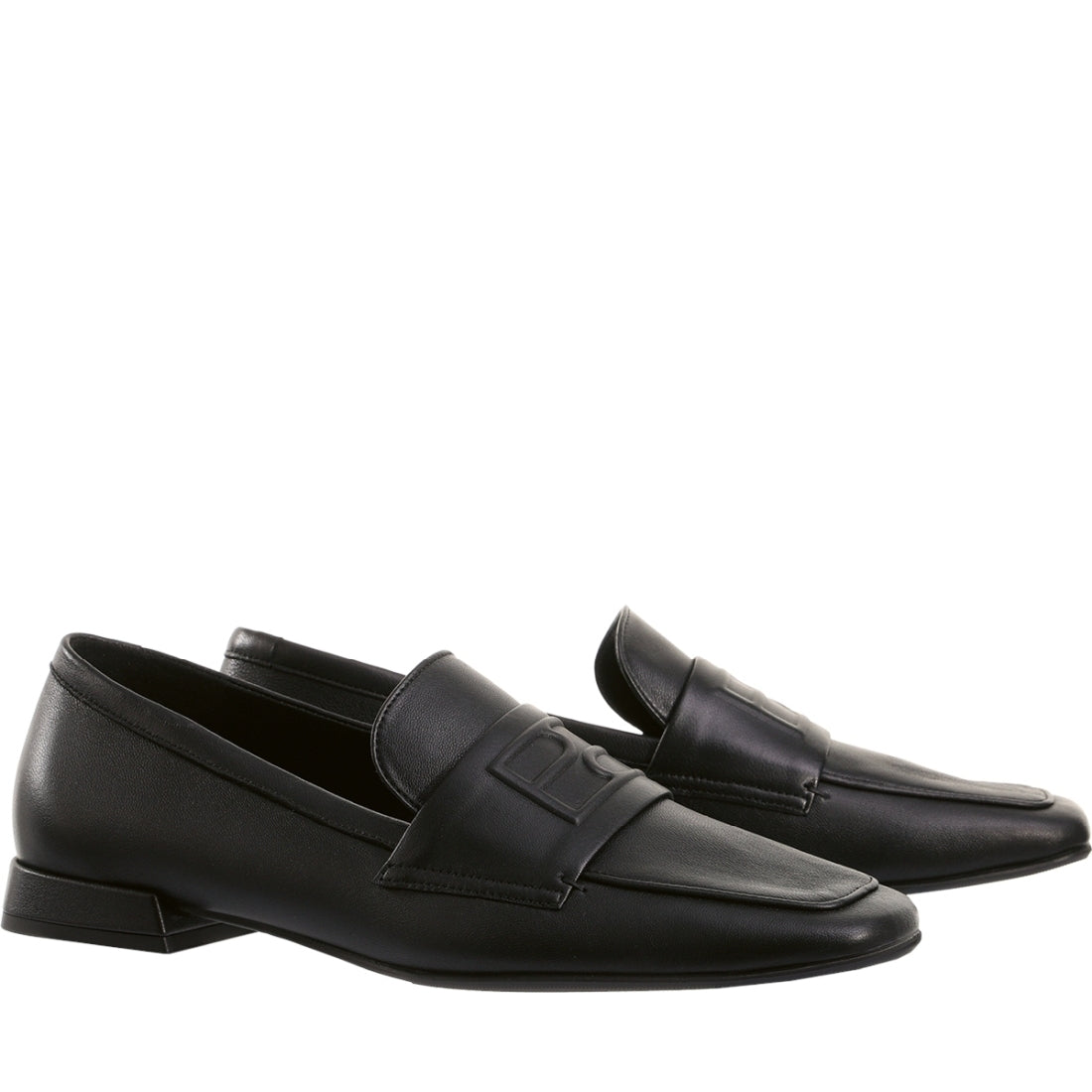 Hogl womens schwarz sue loafers | Vilbury London