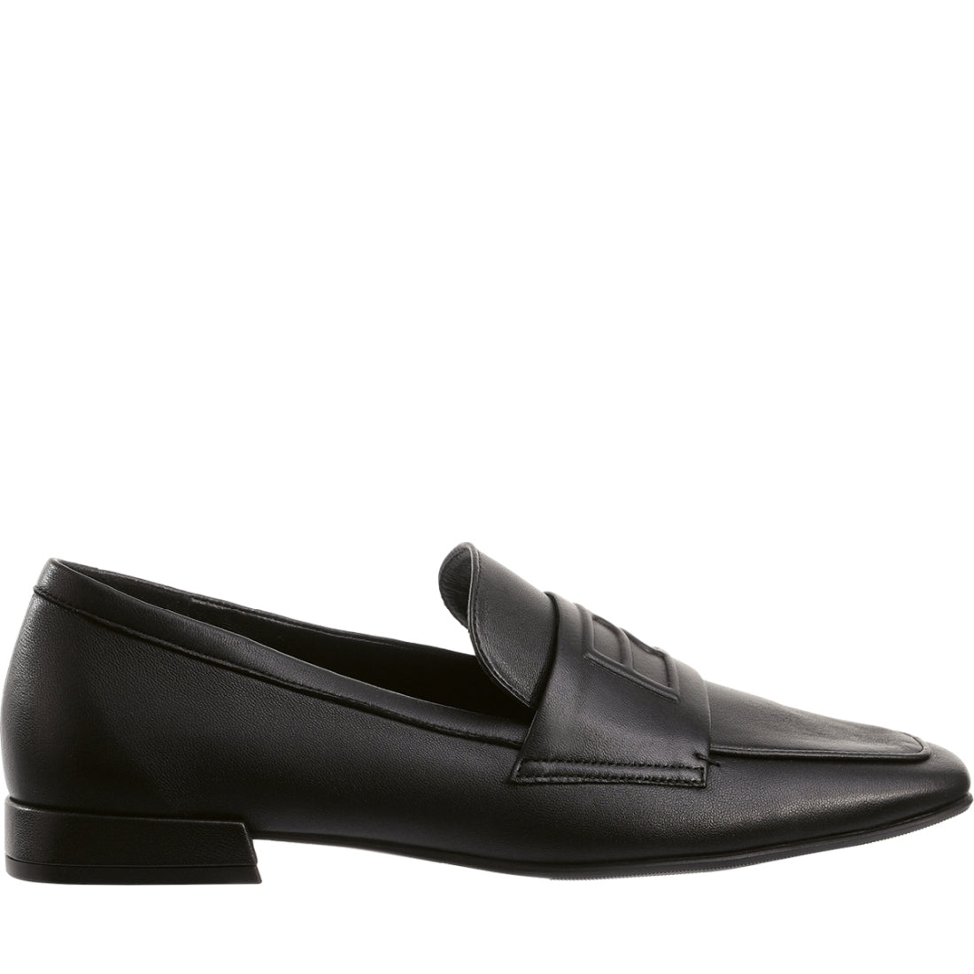 Hogl womens schwarz sue loafers | Vilbury London