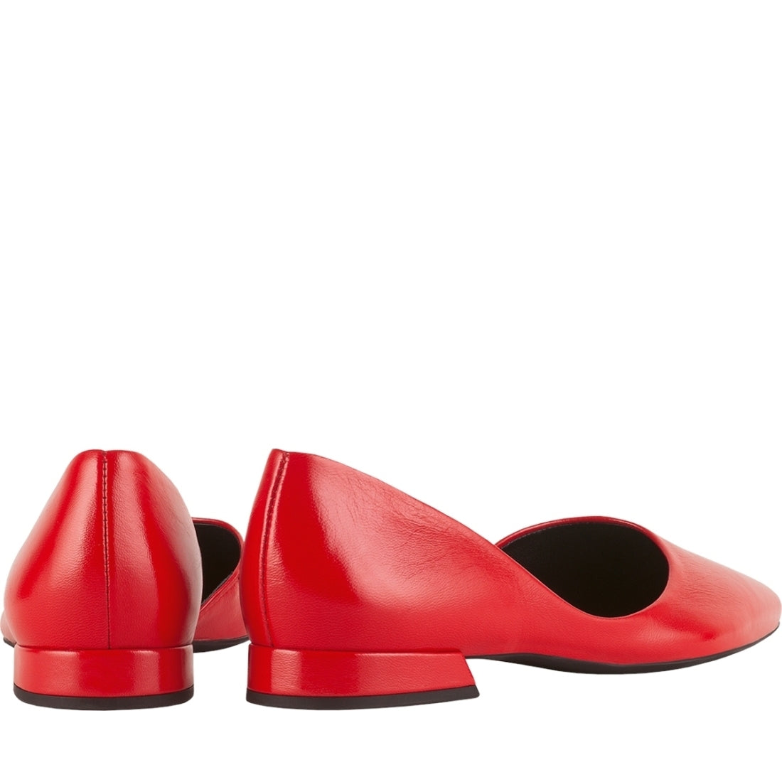 Hogl womens red vivien ballerinas | Vilbury London