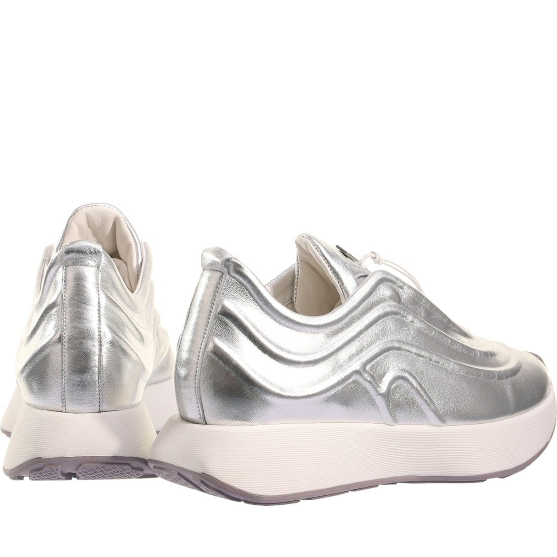 Hogl womens silver fin leisure trainers | Vilbury London