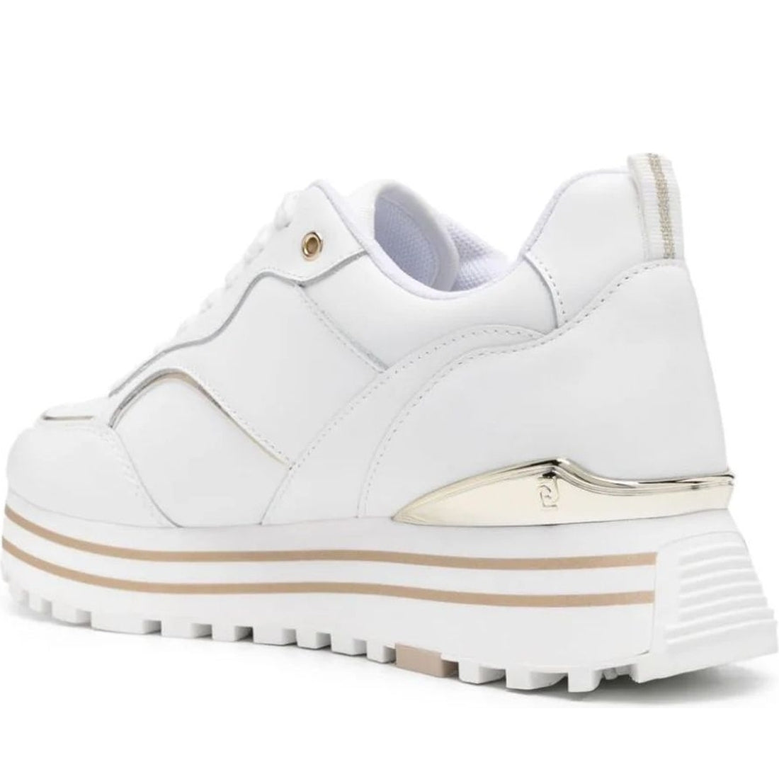 Liu Jo womens calf white maxi wonder 73 sneaker | Vilbury London