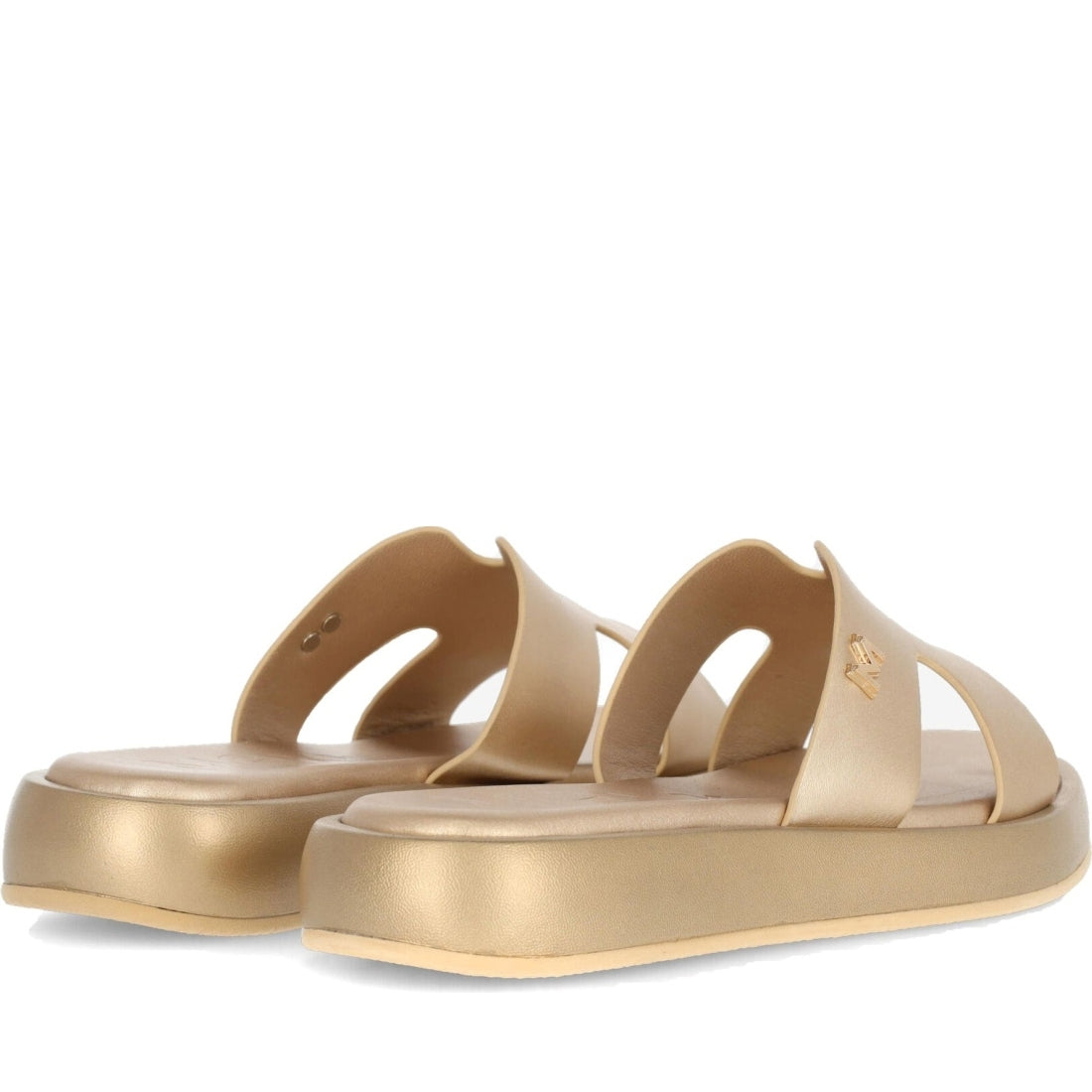 Mexx womens gold lotus slippers | Vilbury London