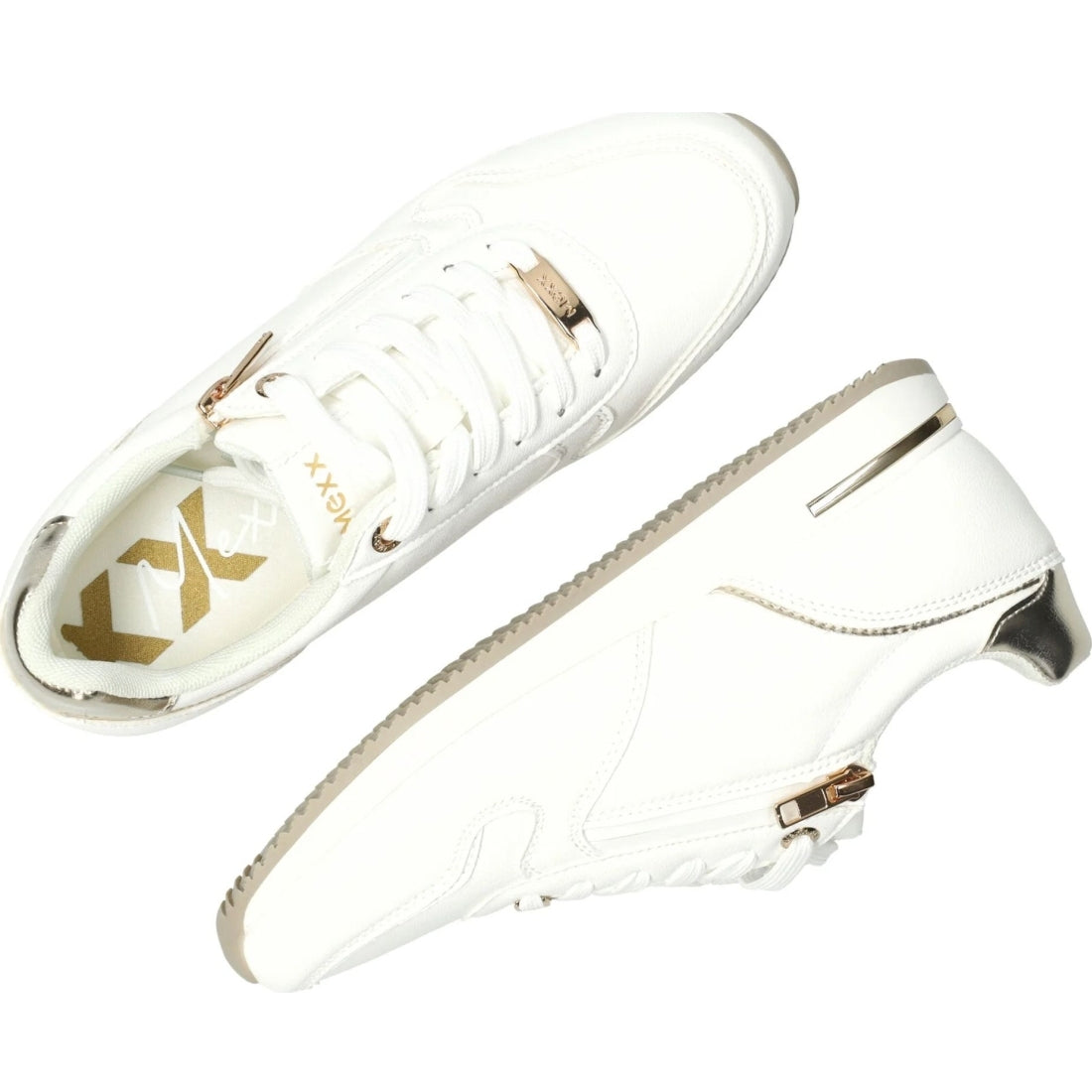 Mexx womens white mana leisure trainers | Vilbury London