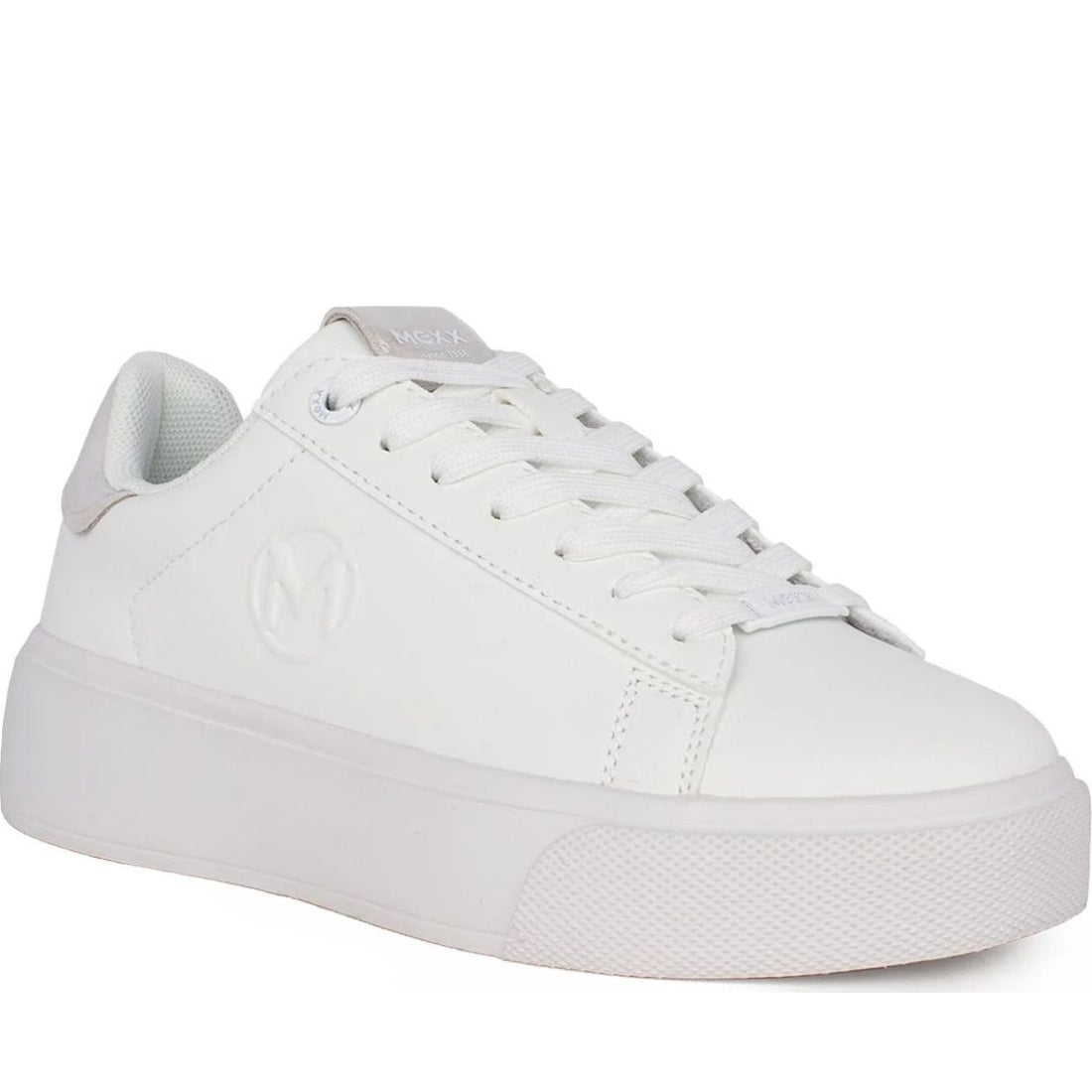 Mexx womens white nasra leisure trainers | Vilbury London