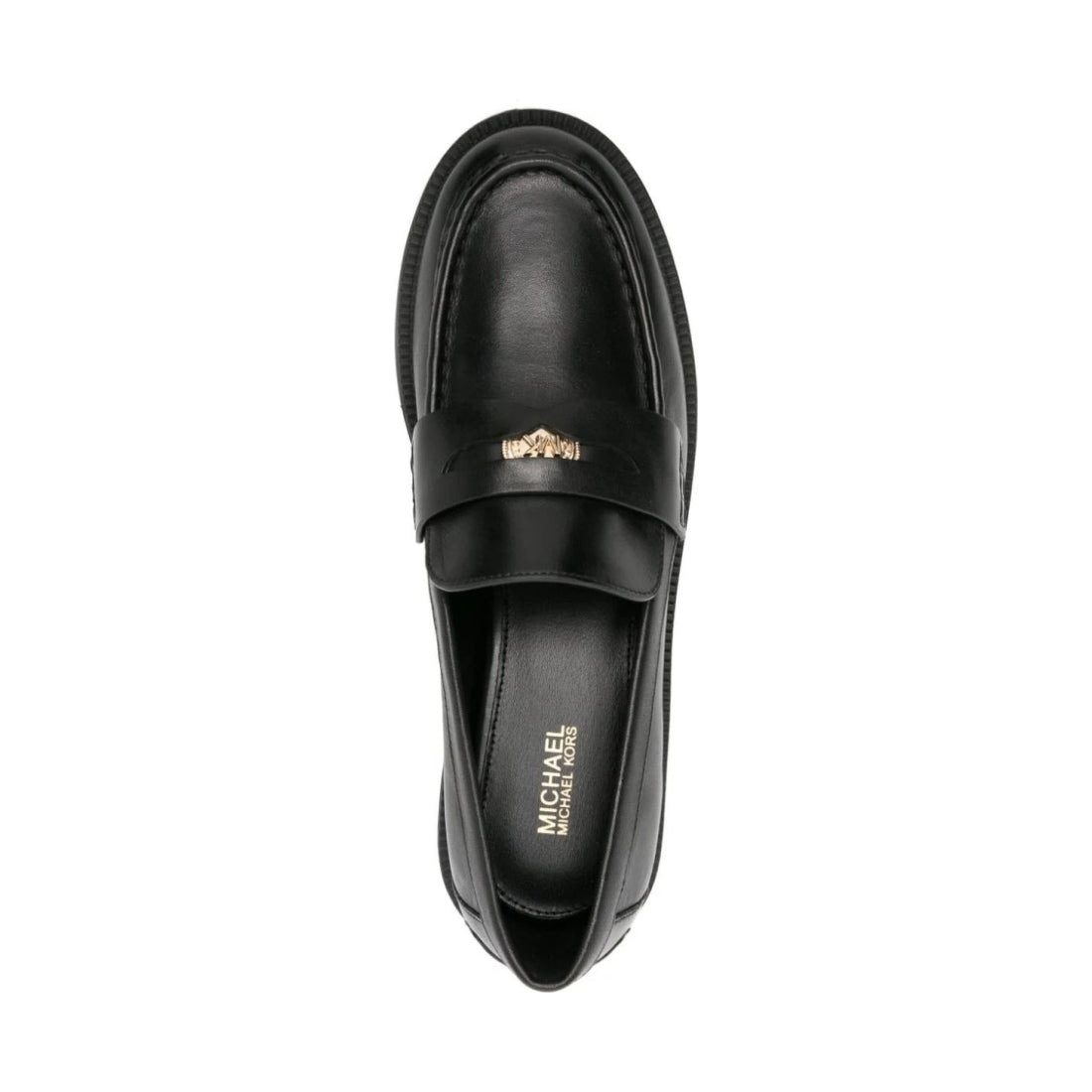 Michael Kors womens black eden loafer | Vilbury London