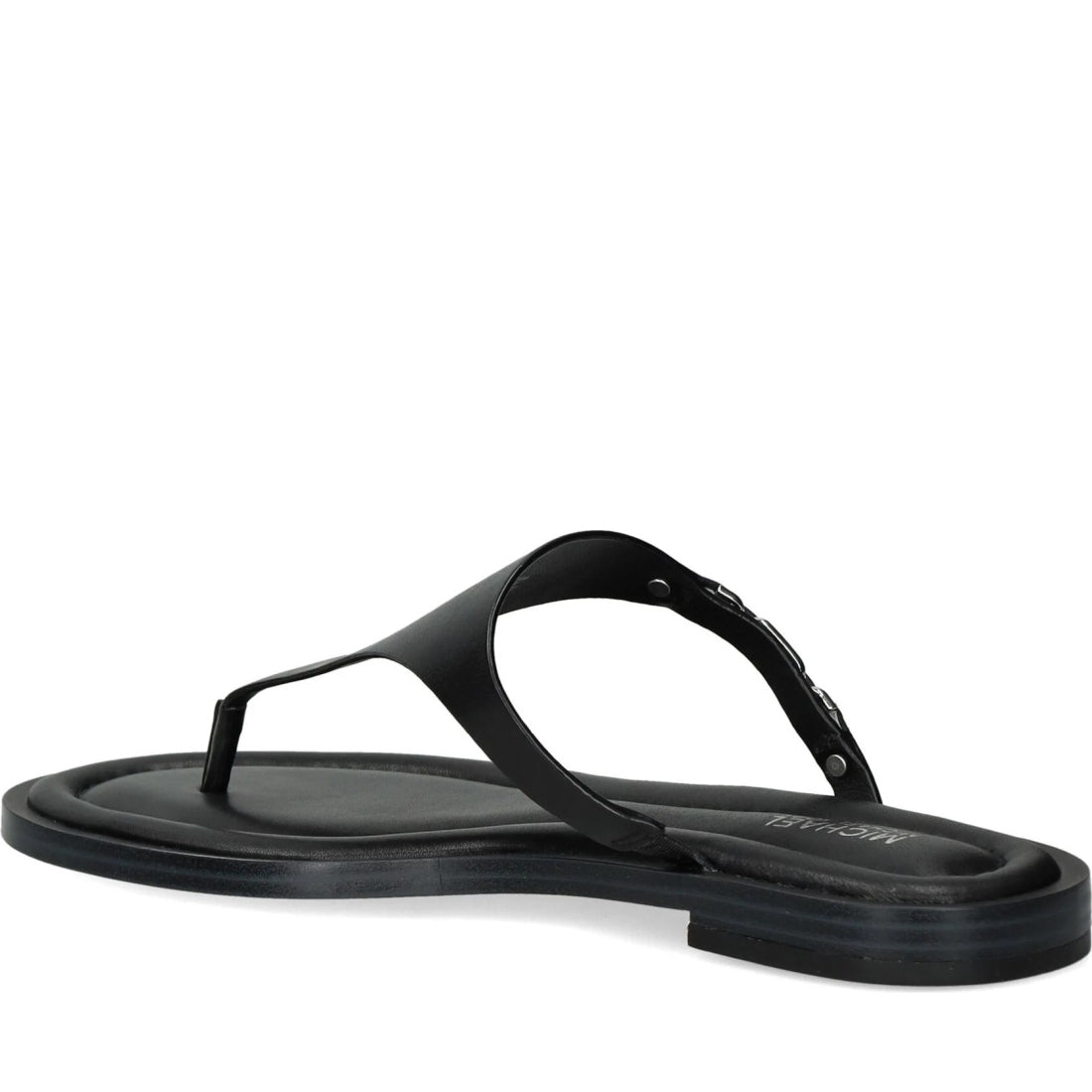 Michael Kors womens black daniella flat thong | Vilbury London