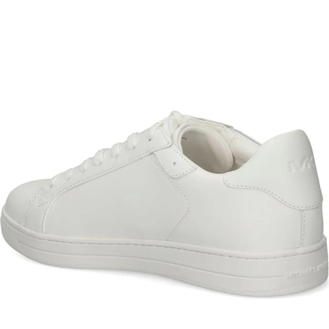 Michael Kors mens optic white keating lace up trainers | Vilbury London