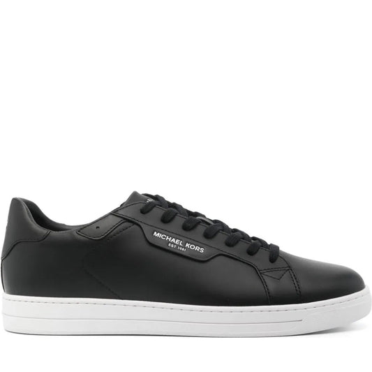 Michael Kors mens black keating lace up trainers | Vilbury London