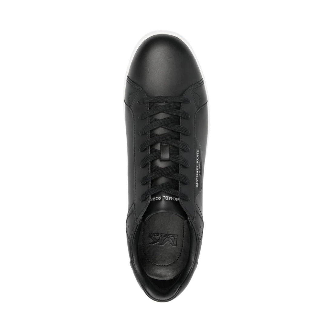 Michael Kors mens black keating lace up trainers | Vilbury London