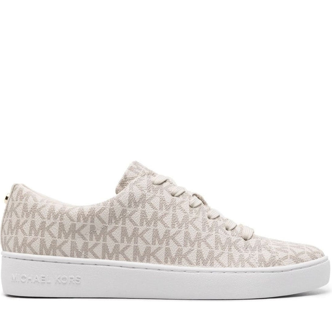 Michael Kors womens vanilla keaton lace up trainers | Vilbury London