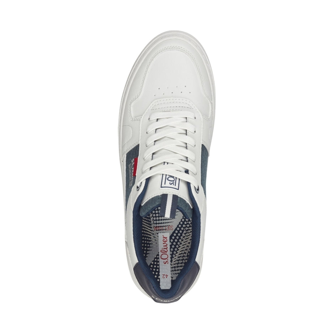 s.Oliver mens white leisure trainers | Vilbury London