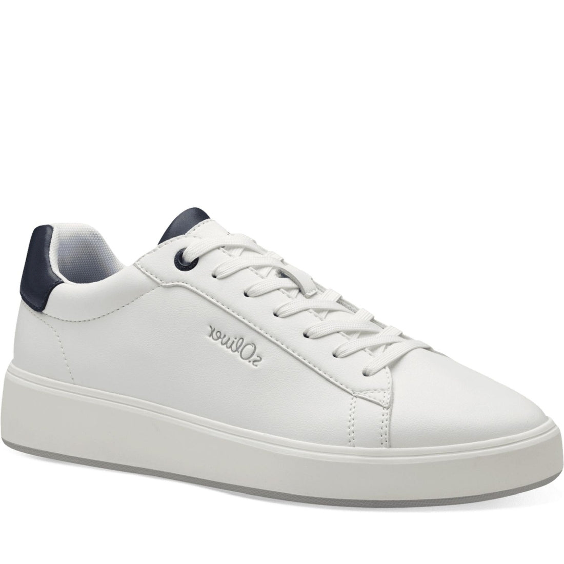 s.Oliver mens white leisure trainers | Vilbury London