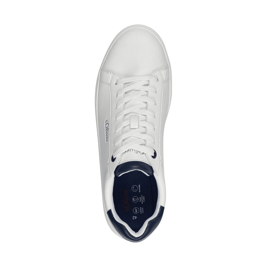 s.Oliver mens white leisure trainers | Vilbury London