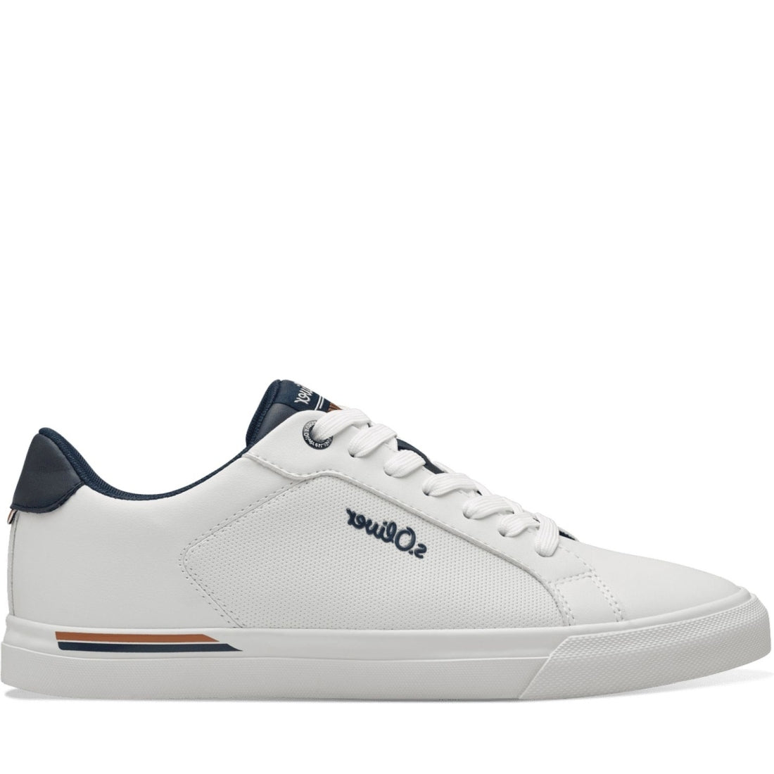 s.Oliver mens white leisure trainers | Vilbury London